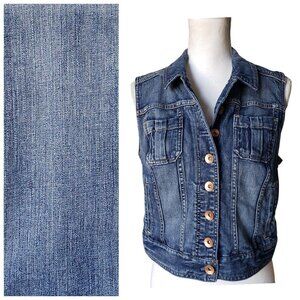 Express Women's Denim Vest Size L Blue